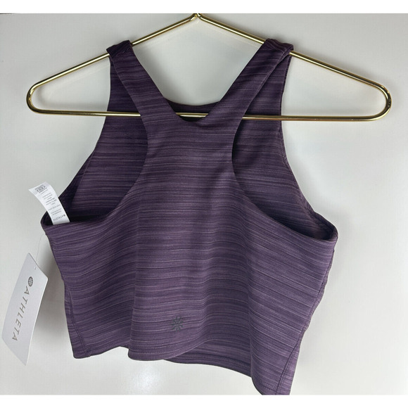 NWT Athleta Conscious Space Dye Crop Violet Purple Tank Sports Bra Stretch Small - Picture 8 of 10